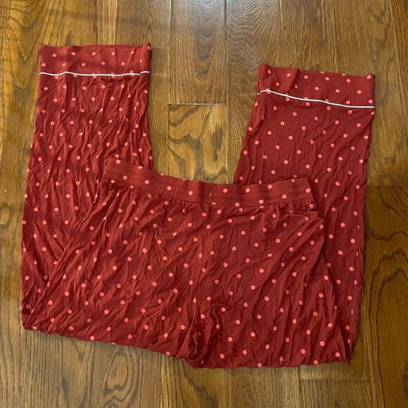 Super soft Love by Gap rust and pink polka dot lounge pants size L - Picture 4 of 5